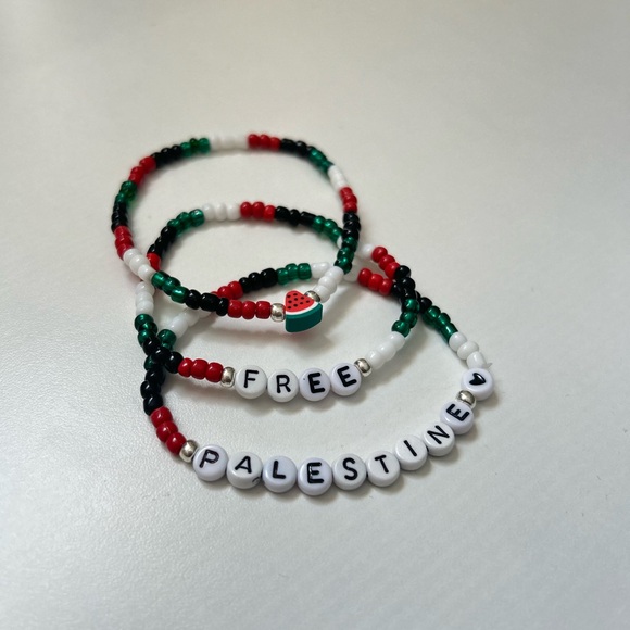 Free Palestine beaded bracelet set - Picture 6 of 6